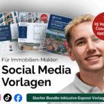 Social Media Vorlagen für Immobilienmakler mit 15 conversion-optimierten Designs inklusive Exposé-Vorlage