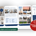 Exposé Vorlage für Immobilienmakler, geeignet für digitale Nutzung und Druck