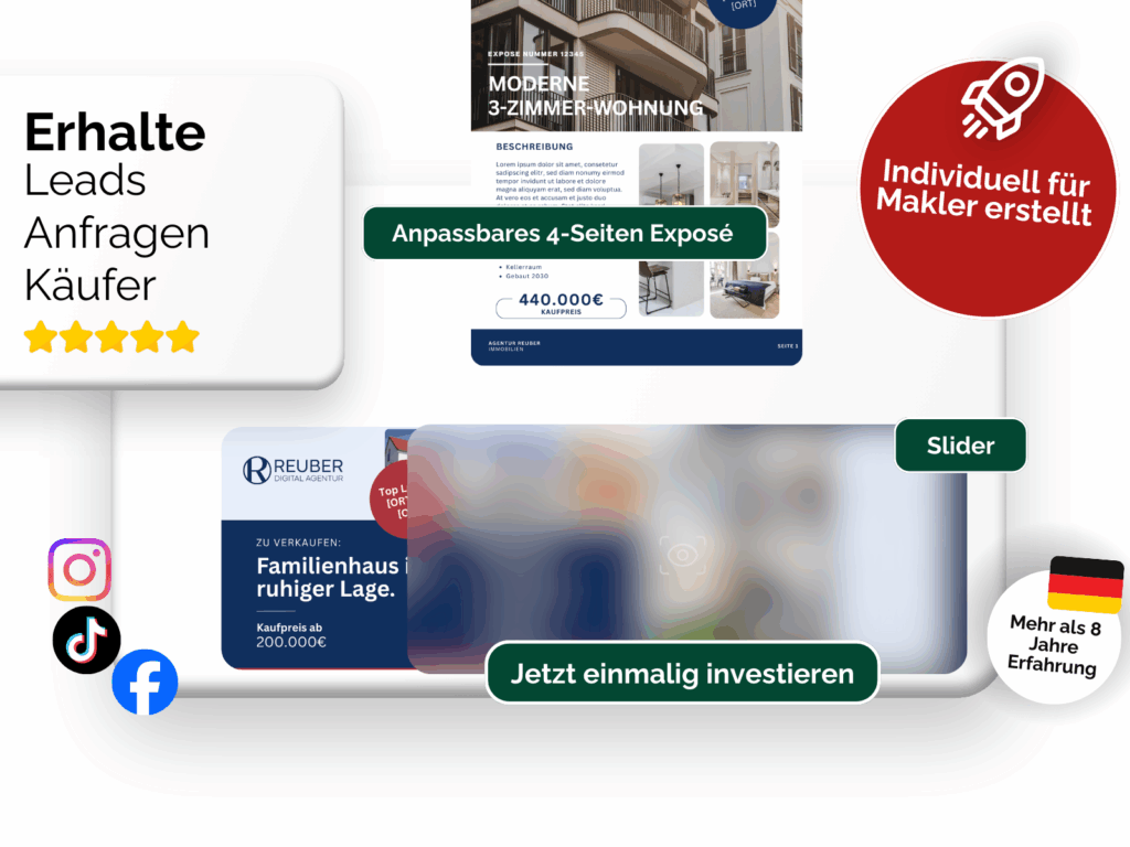 Anpassbares 4-Seiten-Exposé für Immobilienmakler